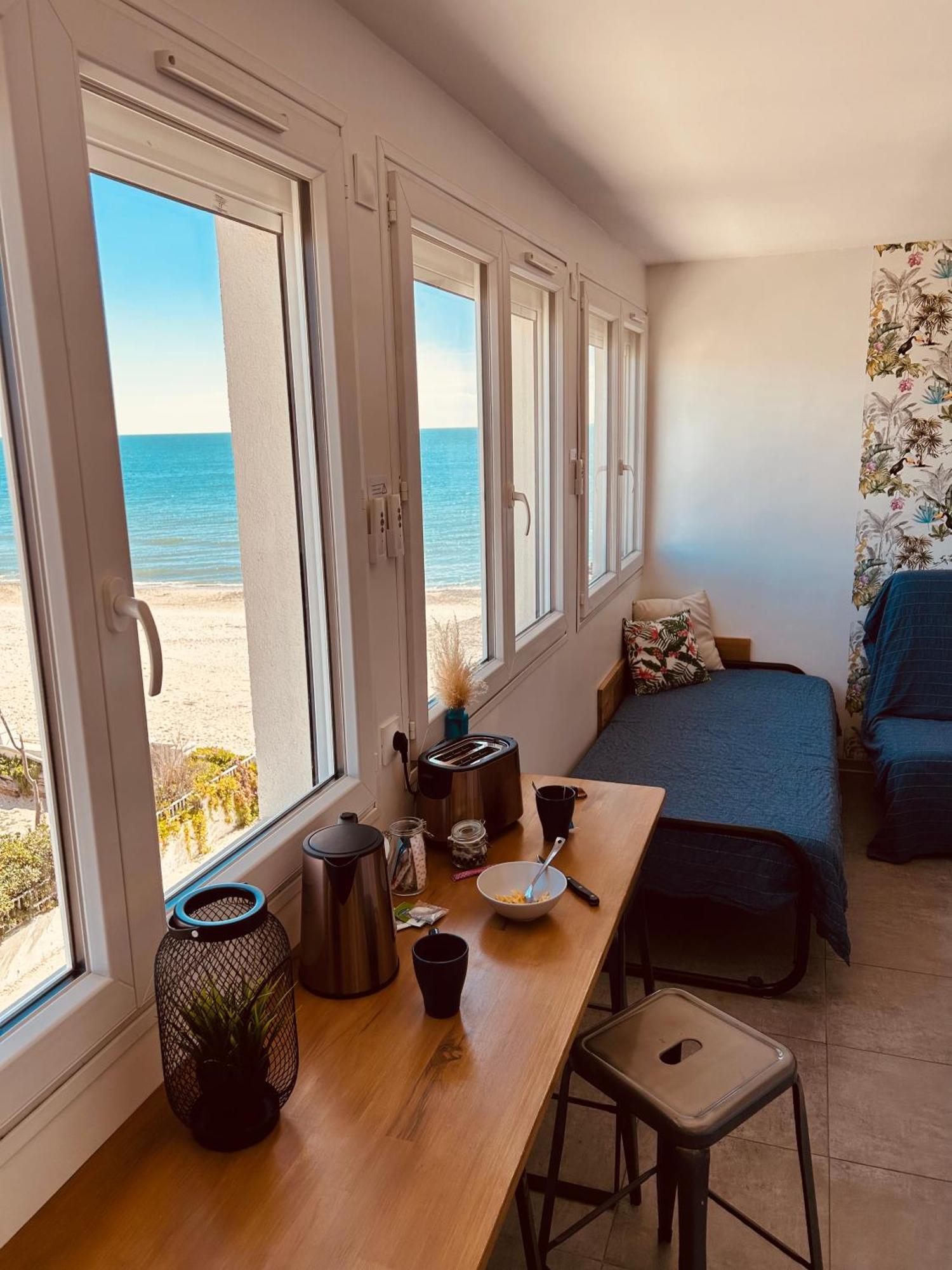 Estudio 1Ere Ligne Vue Mer ,Place De Parking Privee Acces A La Plage De La Residence 3Eme Etage Palavas-les-Flots Exterior foto