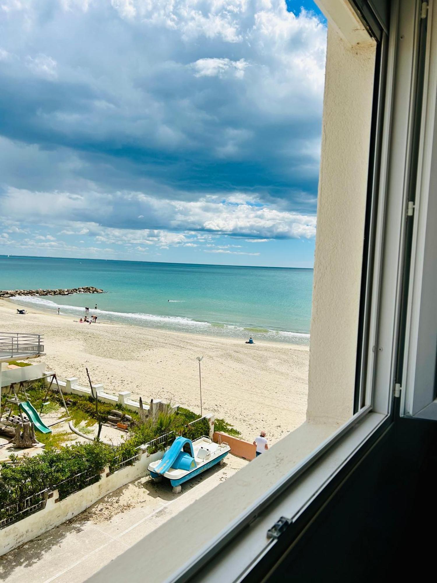 Estudio 1Ere Ligne Vue Mer ,Place De Parking Privee Acces A La Plage De La Residence 3Eme Etage Palavas-les-Flots Exterior foto