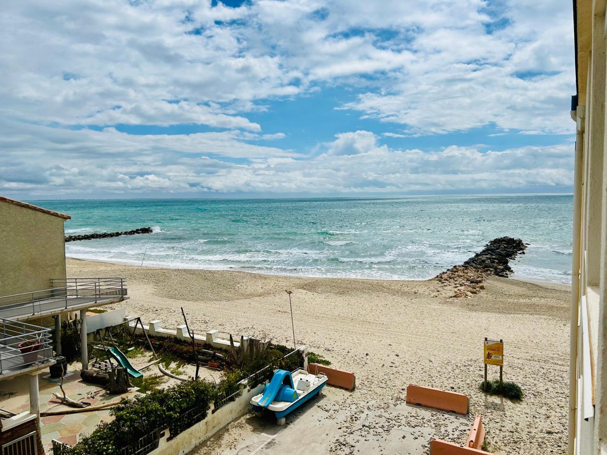 Estudio 1Ere Ligne Vue Mer ,Place De Parking Privee Acces A La Plage De La Residence 3Eme Etage Palavas-les-Flots Exterior foto