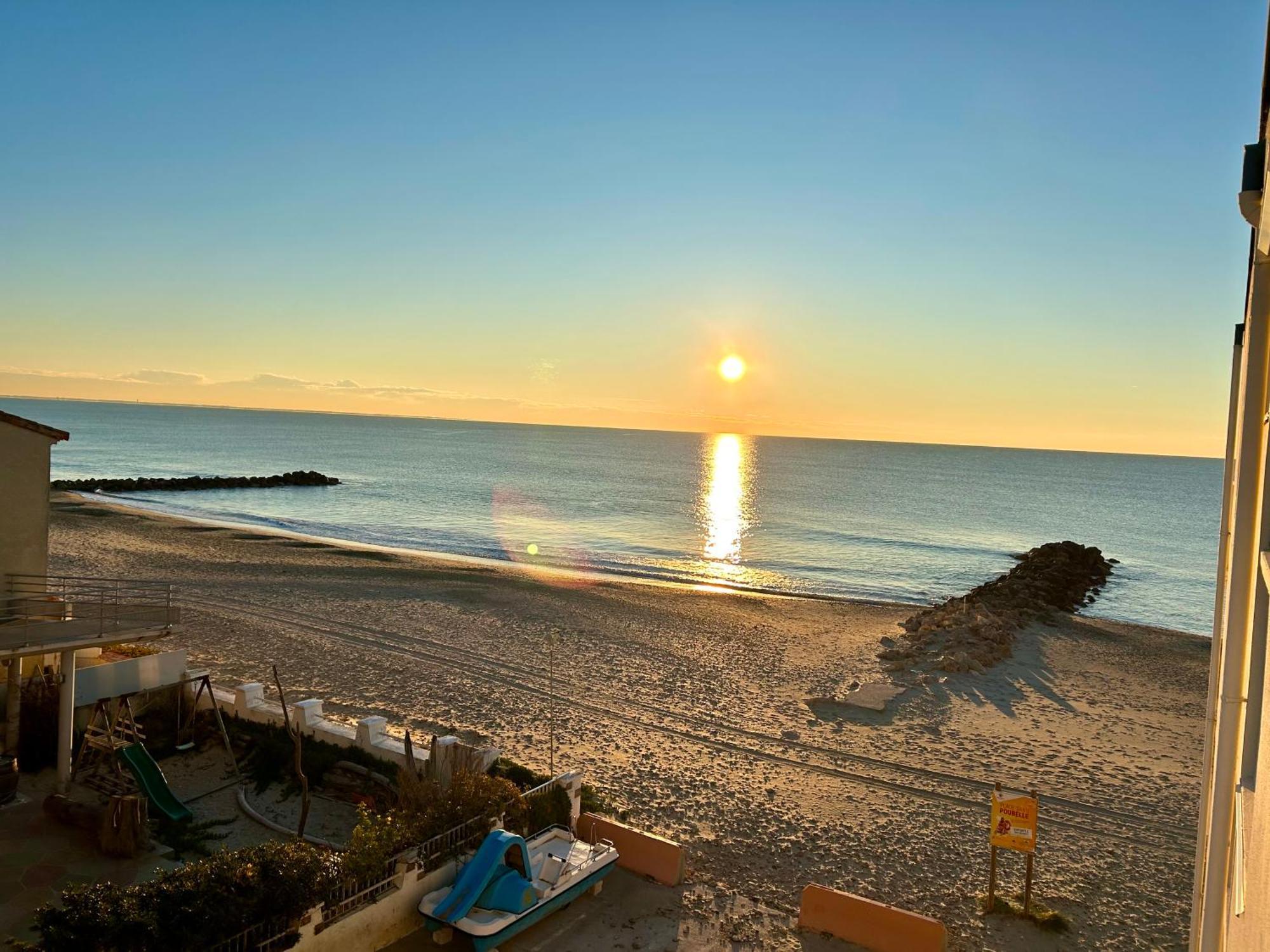 Estudio 1Ere Ligne Vue Mer ,Place De Parking Privee Acces A La Plage De La Residence 3Eme Etage Palavas-les-Flots Exterior foto