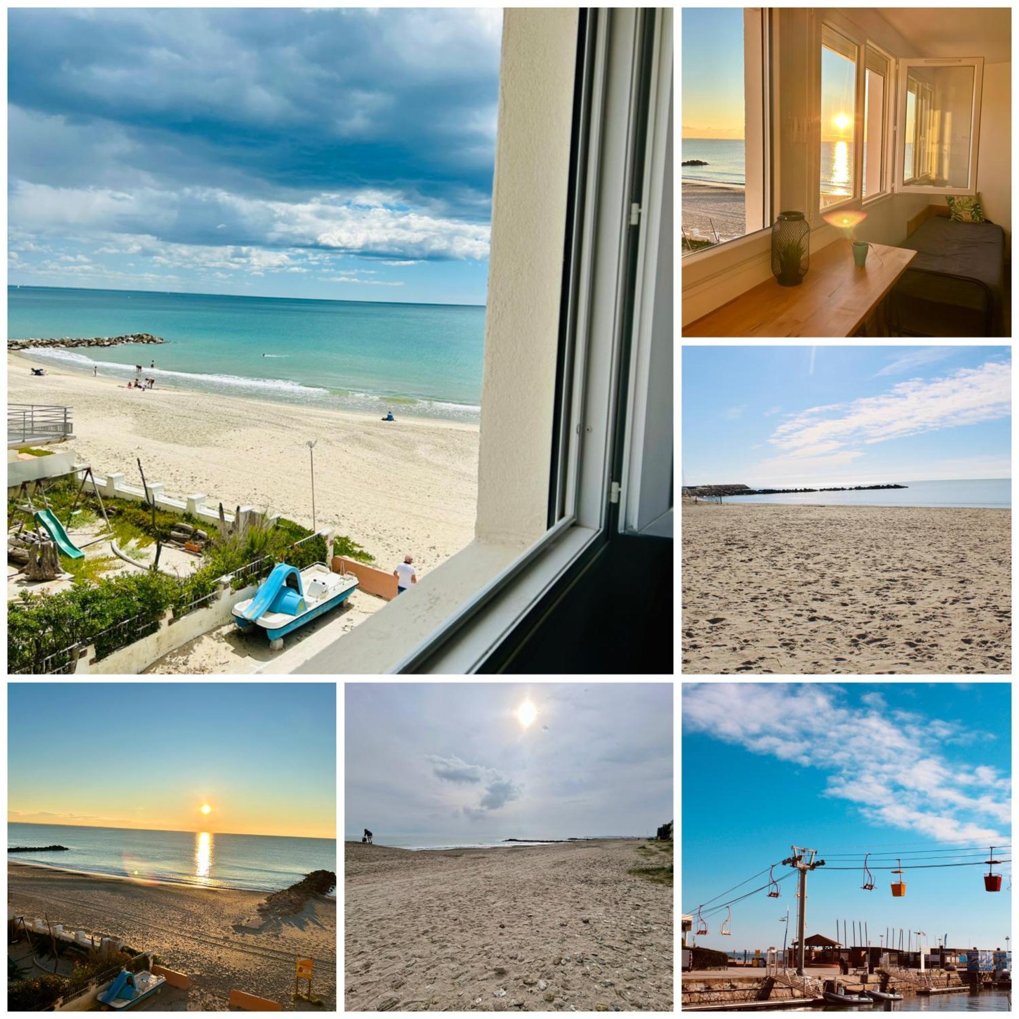 Estudio 1Ere Ligne Vue Mer ,Place De Parking Privee Acces A La Plage De La Residence 3Eme Etage Palavas-les-Flots Exterior foto